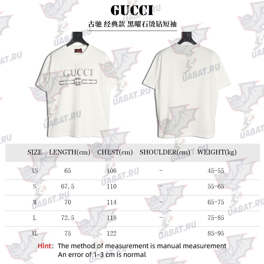 Gucci classic obsidian hot diamond short sleeves