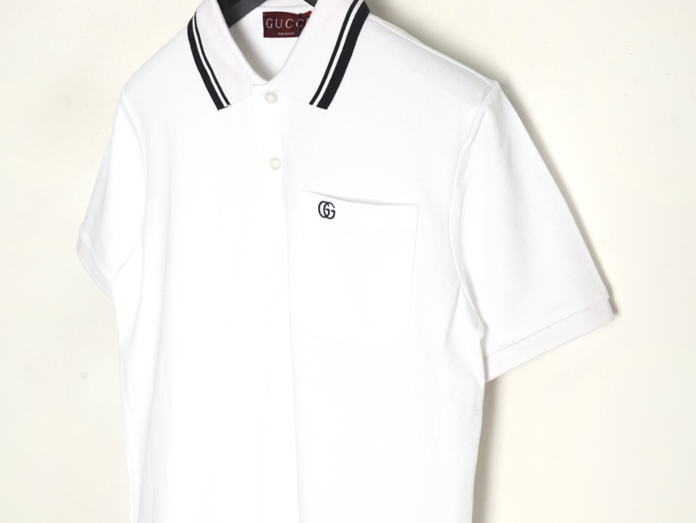 Gucci Pocket Double G embroidered short-sleeved polo shirt