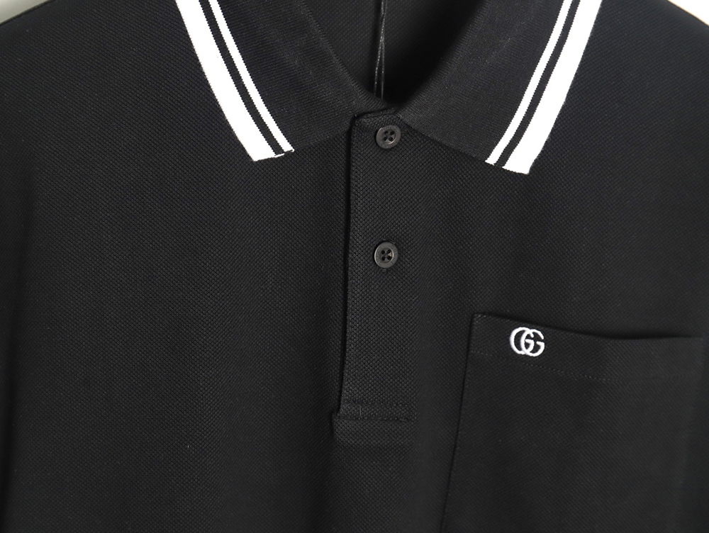 Gucci Pocket Double G embroidered short-sleeved polo shirt TSK1
