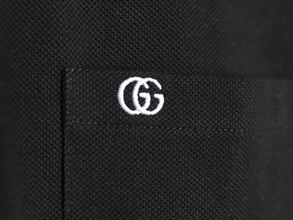Gucci Pocket Double G embroidered short-sleeved polo shirt TSK1