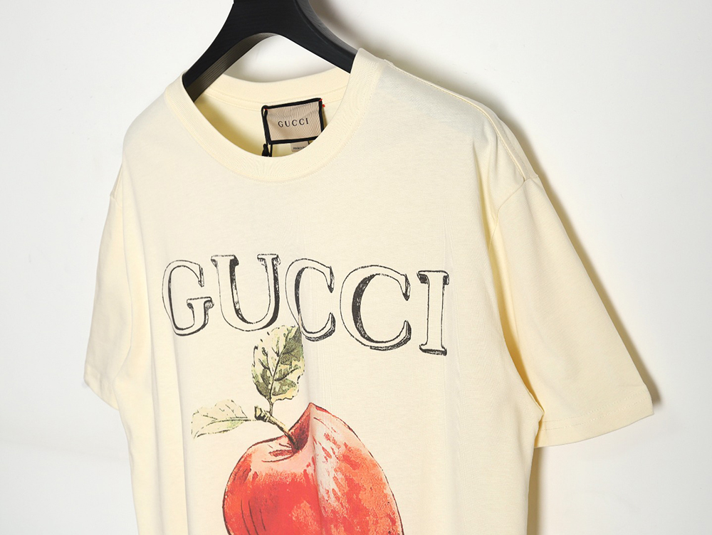 Gucci classic letter logo apple print short sleeve T-shirt