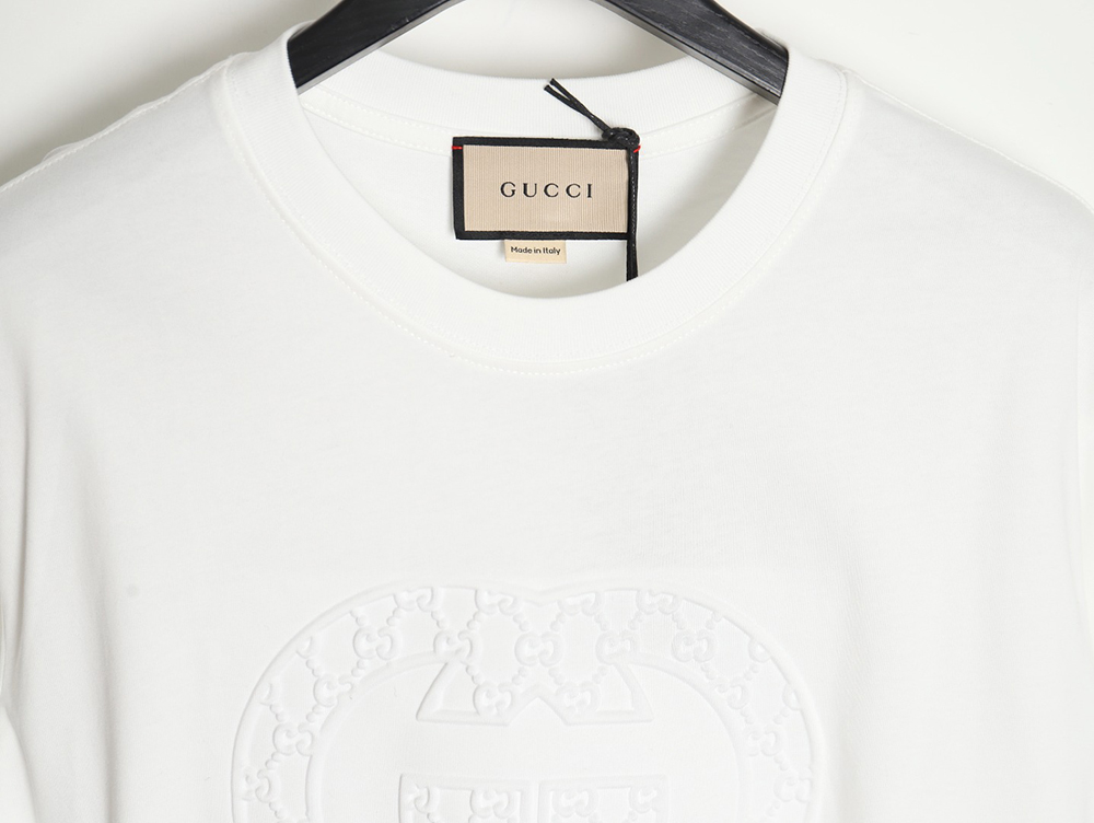 Gucci embossed logo crew neck short sleeves