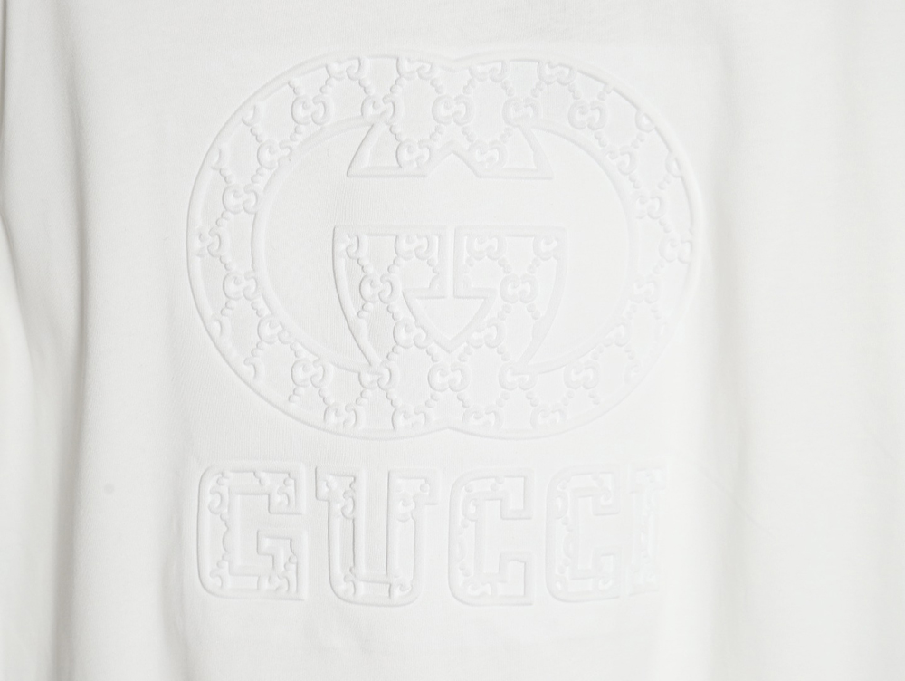 Gucci embossed logo crew neck short sleeves