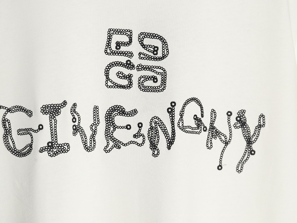 Givenchy embroidered lettering logo short sleeve