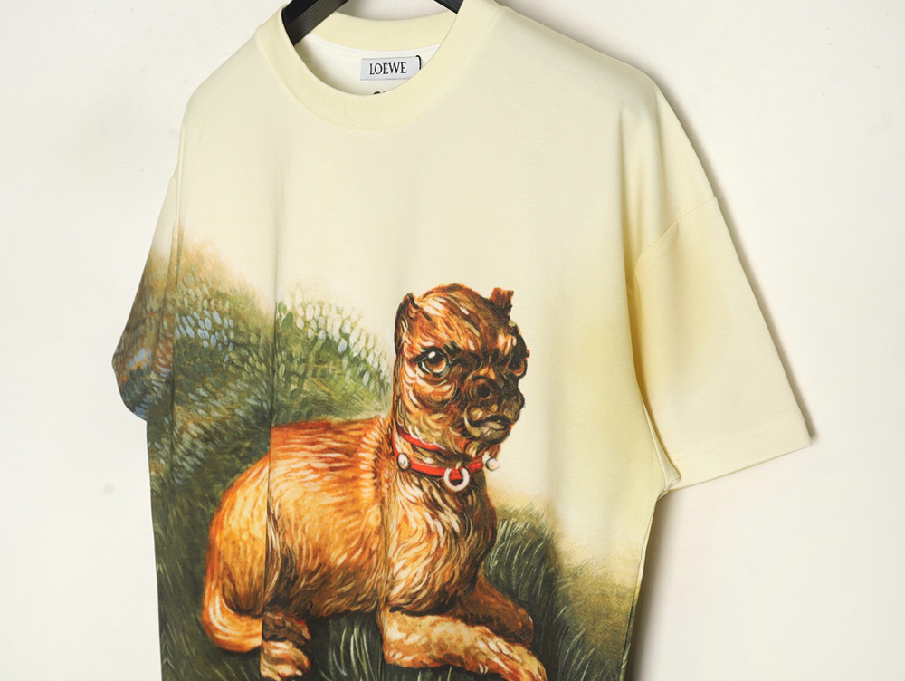 Loewe watercolor bedlington dog short sleeve