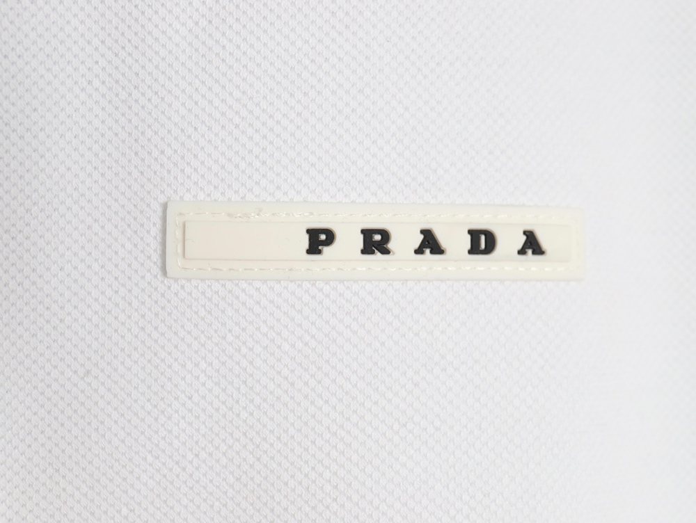 Prada Pocket Silicone Trim Short Sleeve Polo Shirt