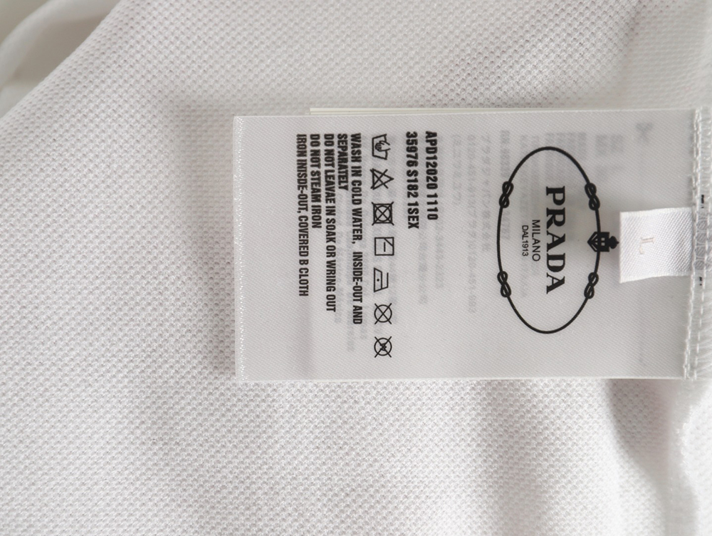 Prada Pocket Silicone Trim Short Sleeve Polo Shirt