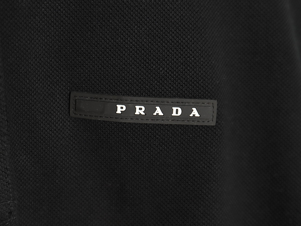 Prada Pocket Silicone Trim Short Sleeve Polo Shirt TSK1