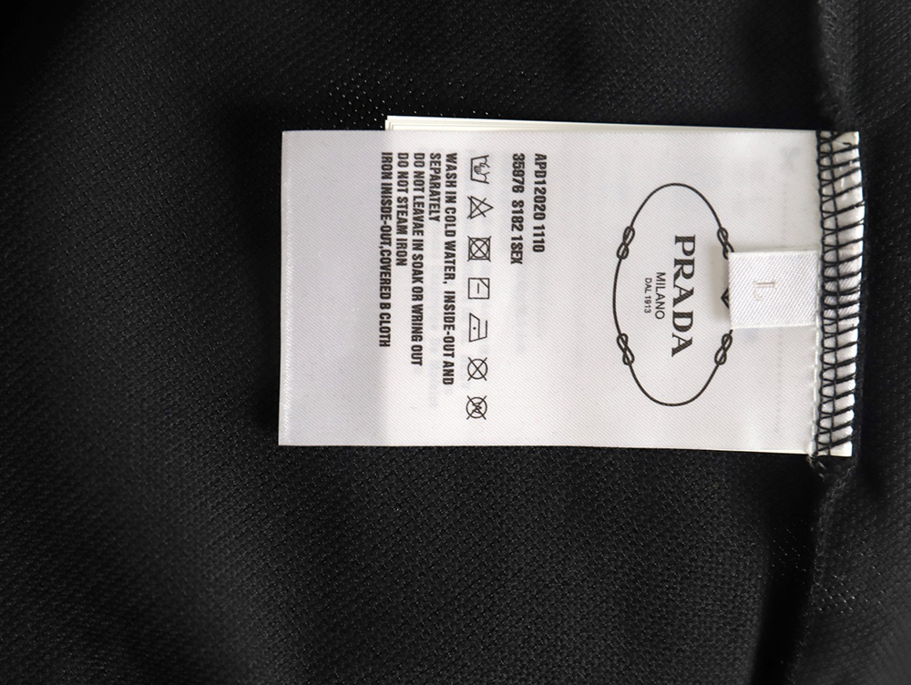 Prada Pocket Silicone Trim Short Sleeve Polo Shirt TSK1
