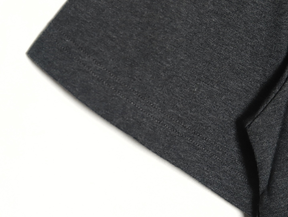 Dior Embroidered Lettering Grey Short Sleeve T-Shirt