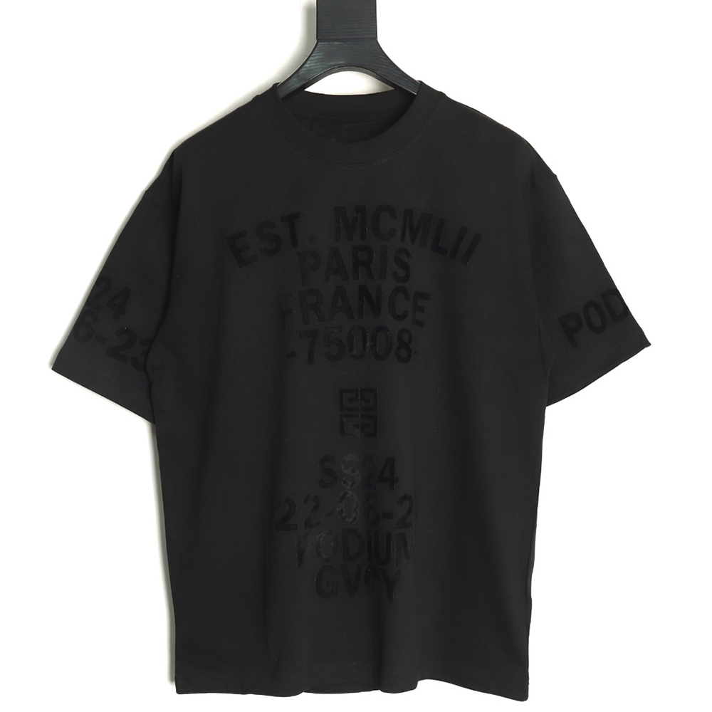 Givenchy printed flocked short-sleeved T-shirt