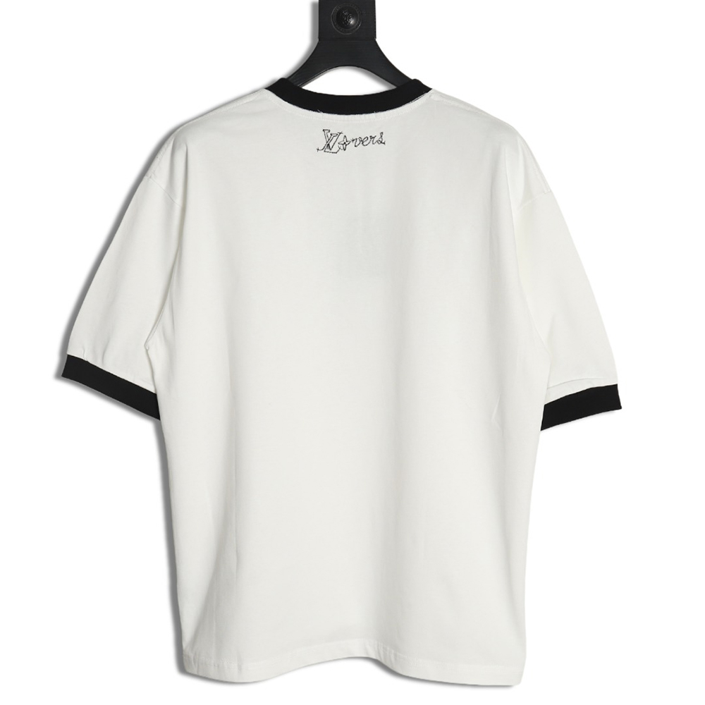 Louis Vuitton letter logo road sign print round neck short sleeves