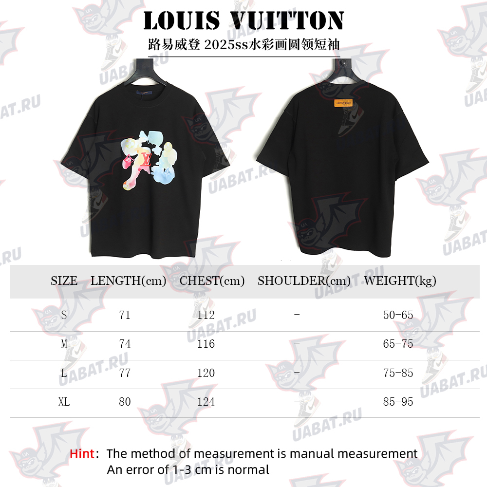 Louis Vuitton Watercolor Crew Neck Short Sleeve TSK1