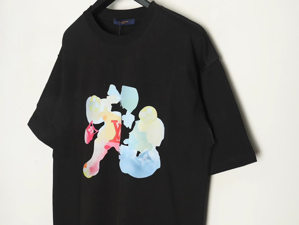 Louis Vuitton Watercolor Crew Neck Short Sleeve TSK1