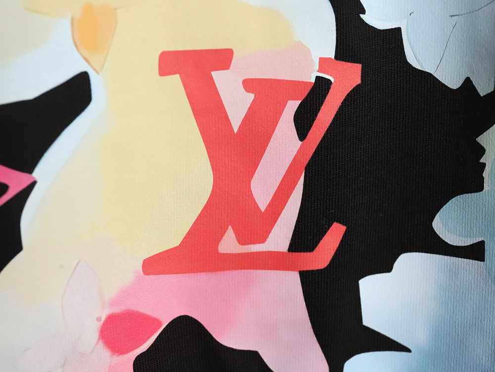 Louis Vuitton Watercolor Crew Neck Short Sleeve TSK1