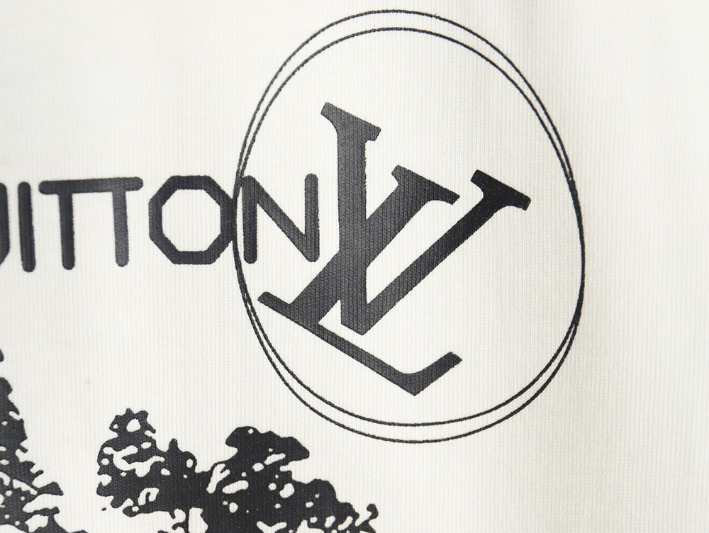 Louis Vuitton sketch lettering logo print short sleeves