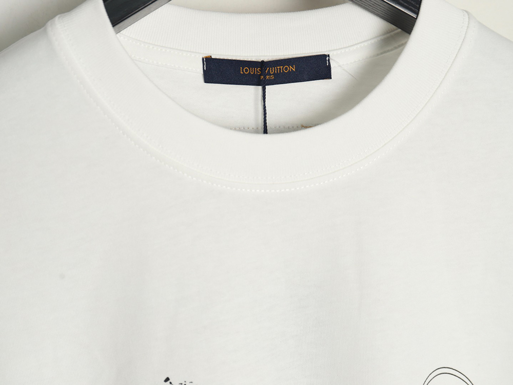 Louis Vuitton sketch lettering logo print short sleeves