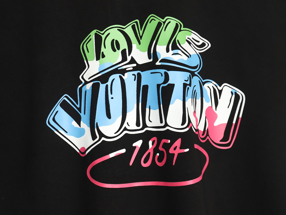 Louis Vuitton colorful lettering logo print short sleeves TSK1