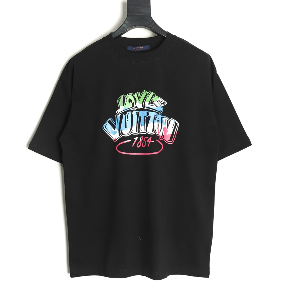 Louis Vuitton colorful lettering logo print short sleeves TSK1