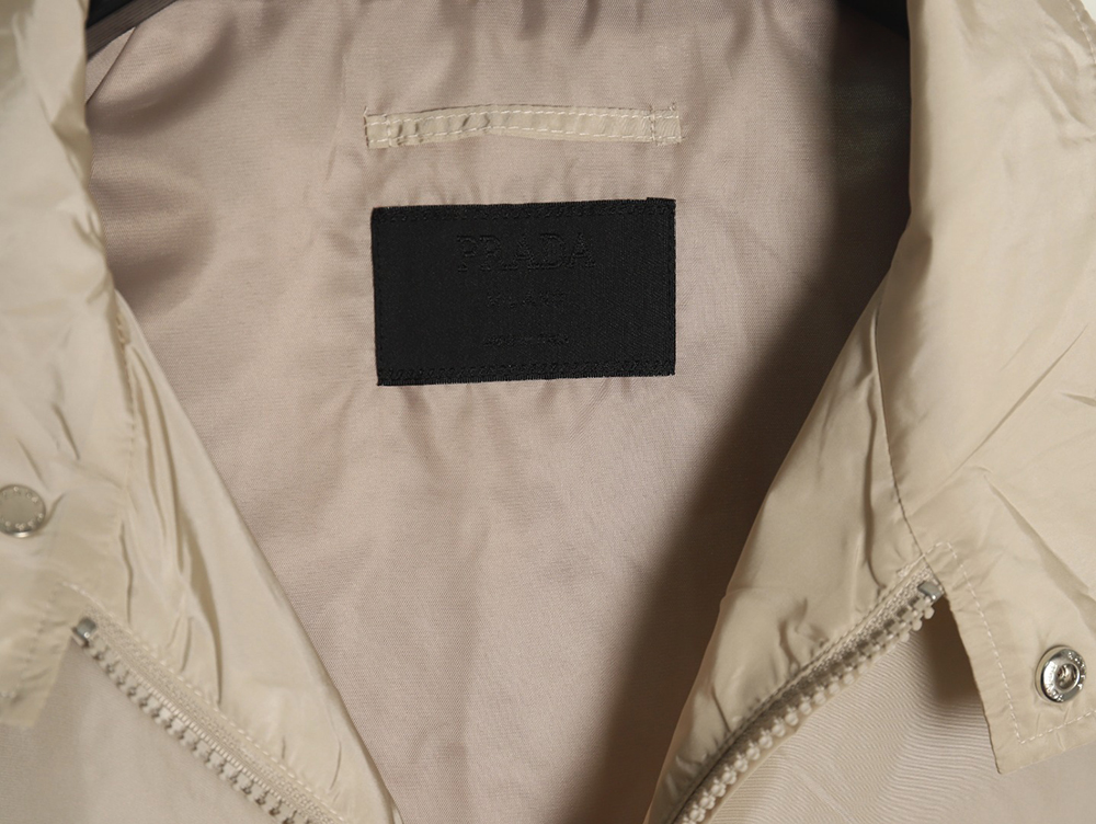 Prada back triangle logo light jacket
