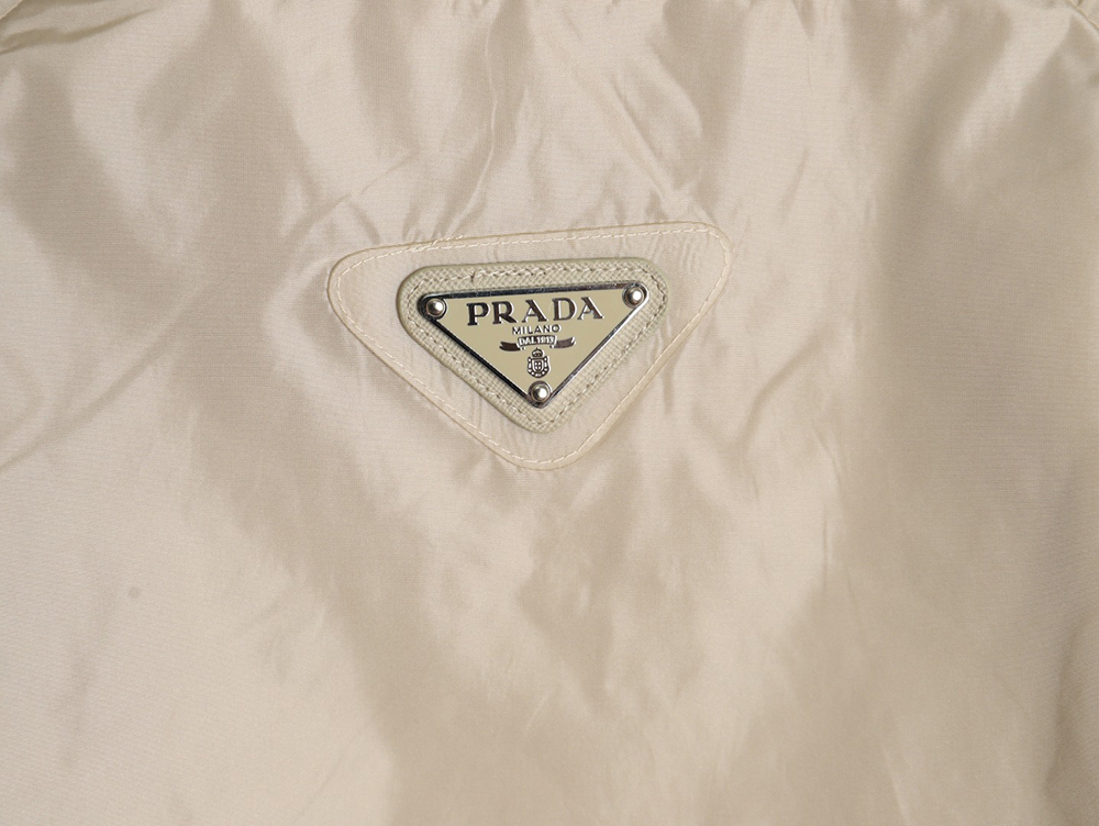 Prada back triangle logo light jacket