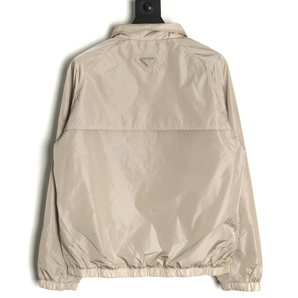 Prada back triangle logo light jacket