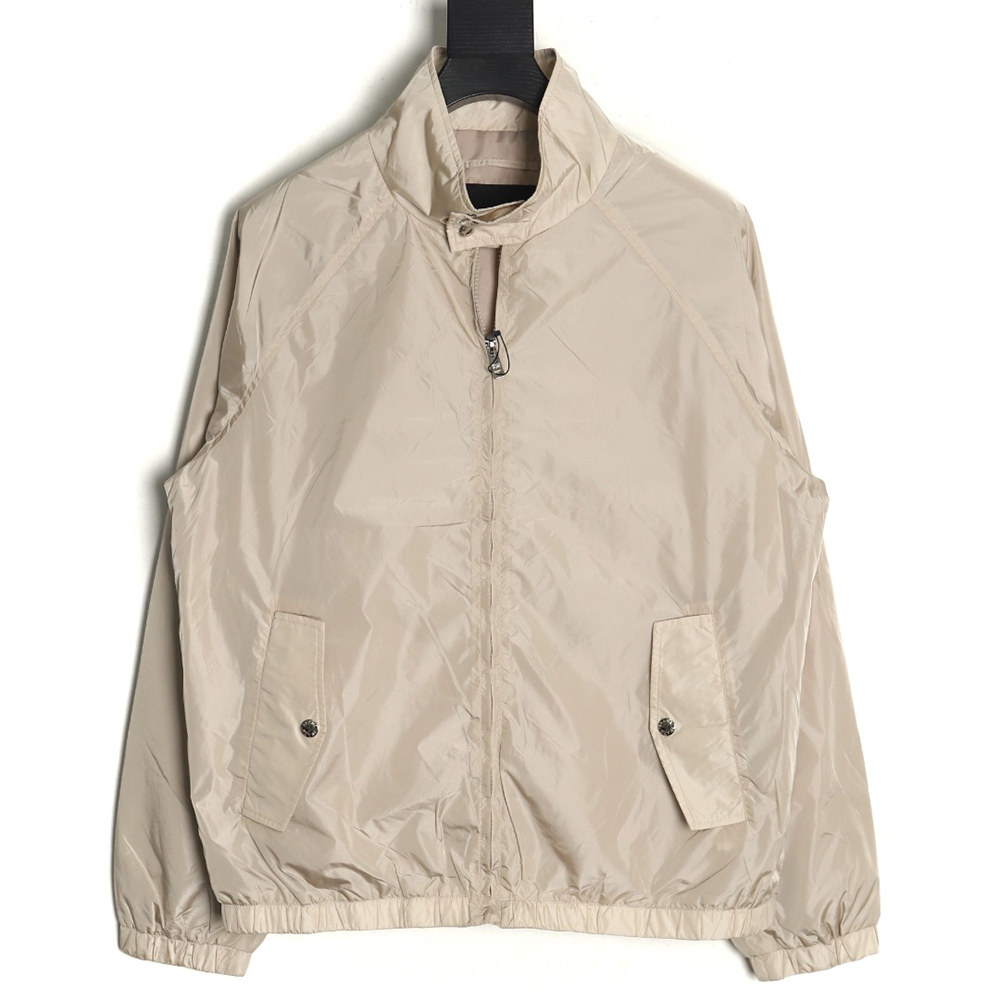 Prada back triangle logo light jacket