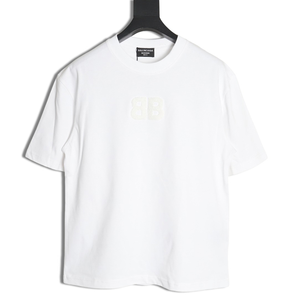 Balenciaga Double B towel embroidered short sleeves
