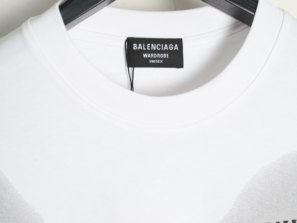 Balenciaga Back mottled multi-line lettering short sleeves