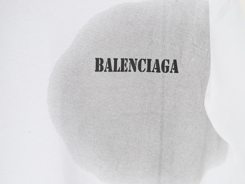 Balenciaga Back mottled multi-line lettering short sleeves