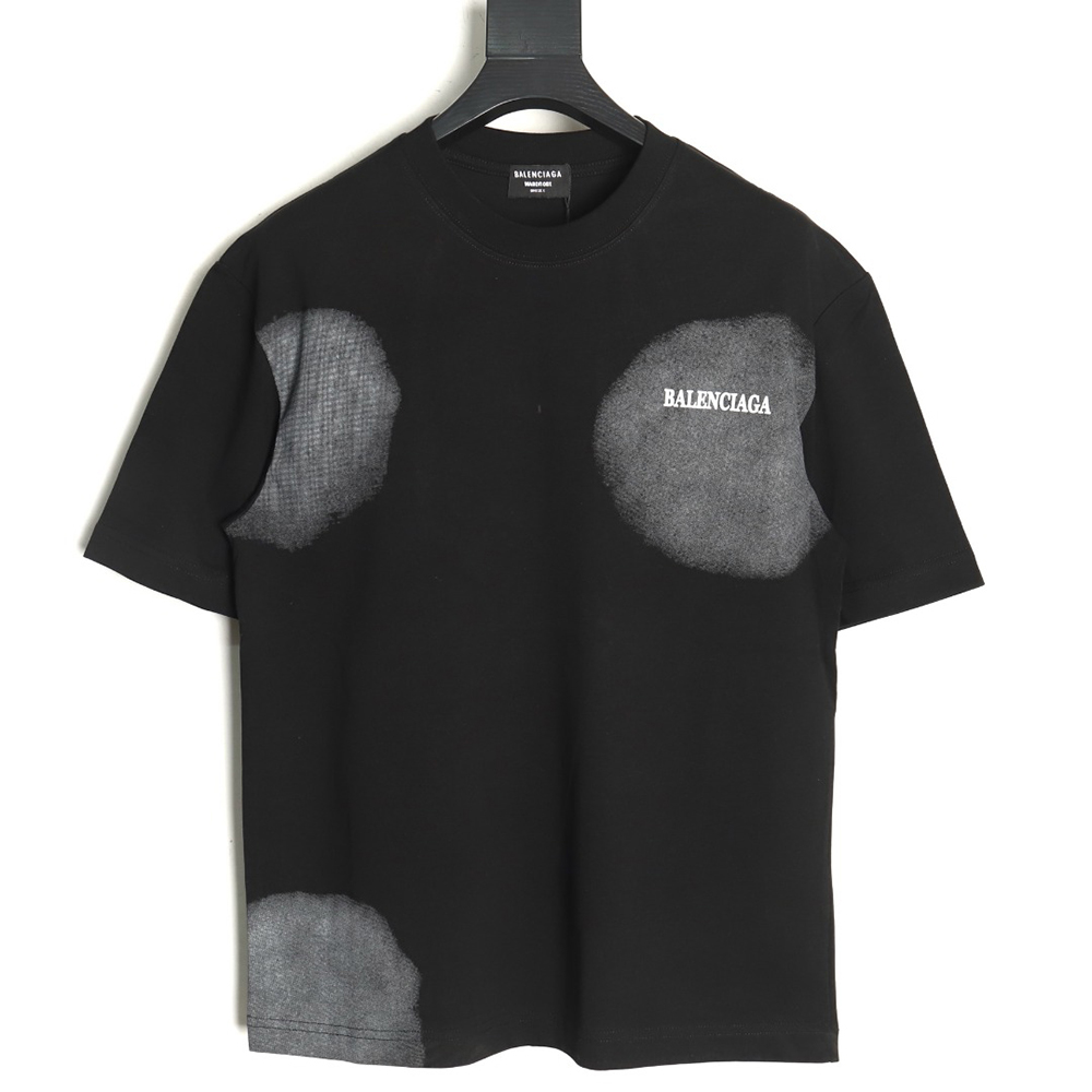 Balenciaga Back mottled multi-line lettering short sleeves TSK1
