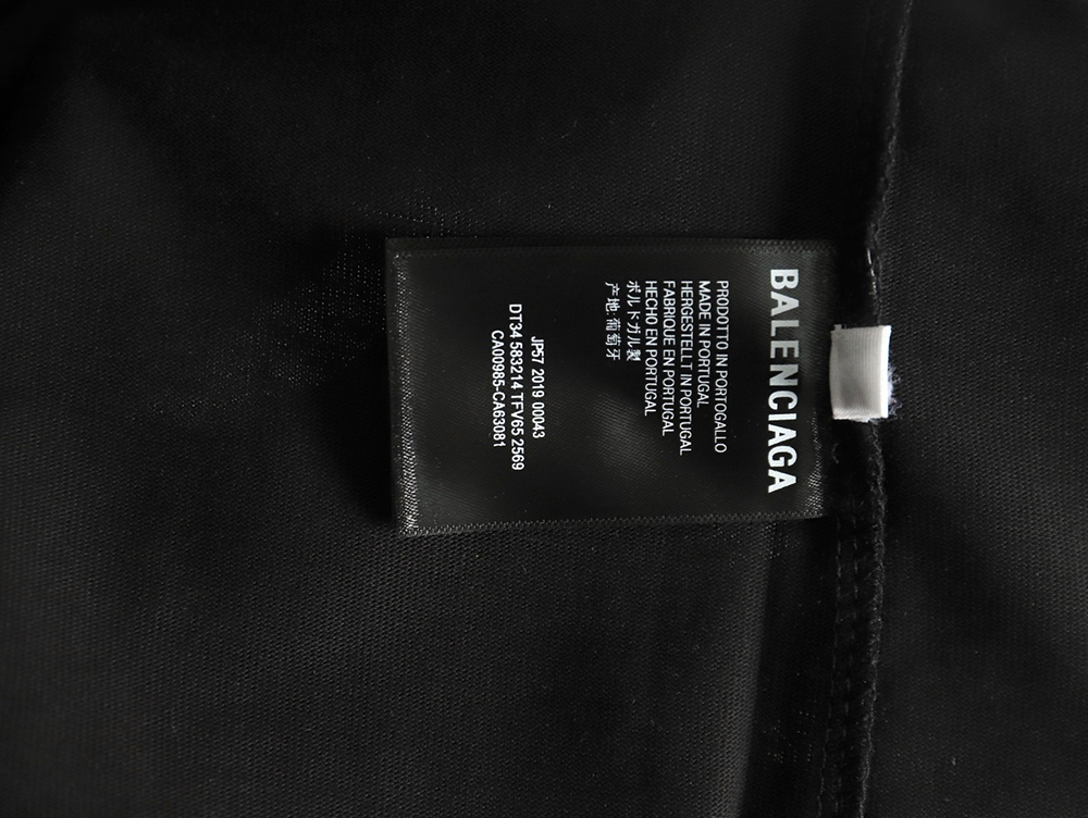 Balenciaga Back mottled multi-line lettering short sleeves TSK1