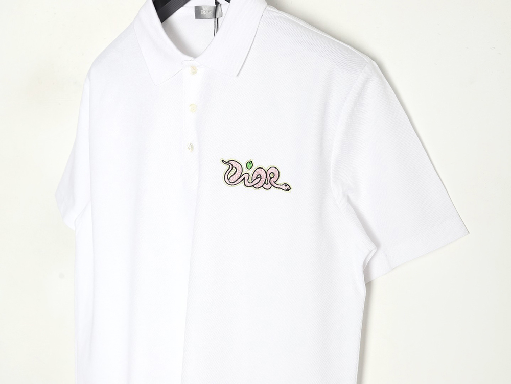 Dior & KAWS Year of the Snake logo short-sleeved polo shirt