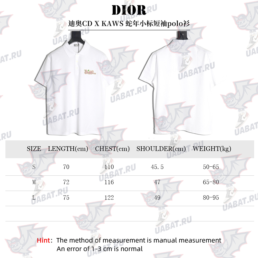 Dior & KAWS Year of the Snake logo short-sleeved polo shirt
