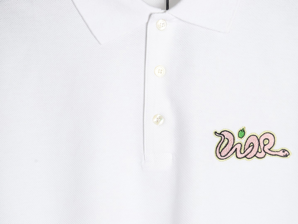 Dior & KAWS Year of the Snake logo short-sleeved polo shirt