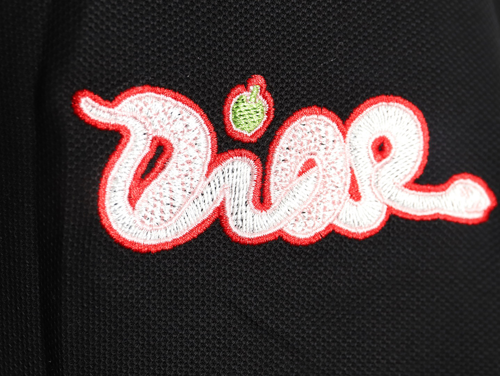 Dior & KAWS Year of the Snake logo short-sleeved polo shirt TSK1