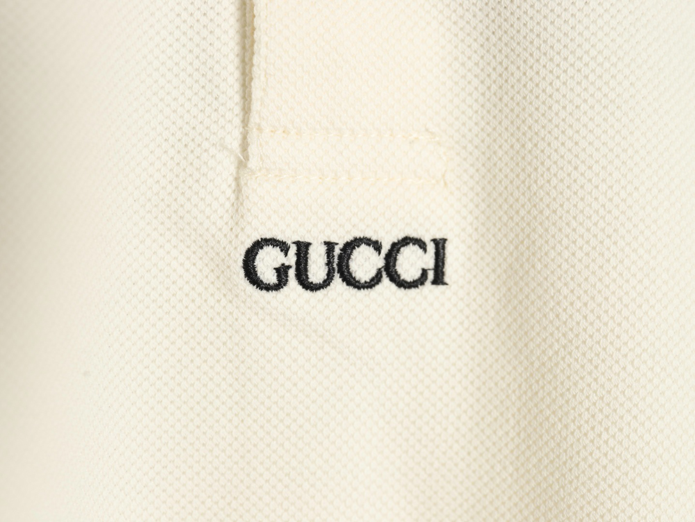 Gucci simple lettering short-sleeved POLO shirt