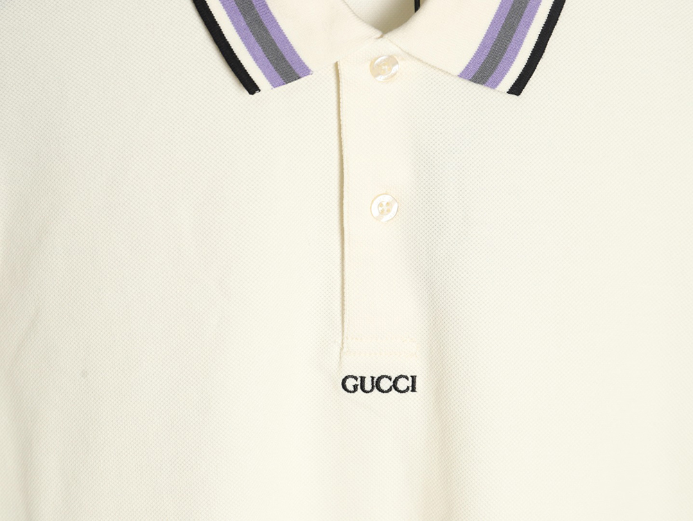 Gucci simple lettering short-sleeved POLO shirt