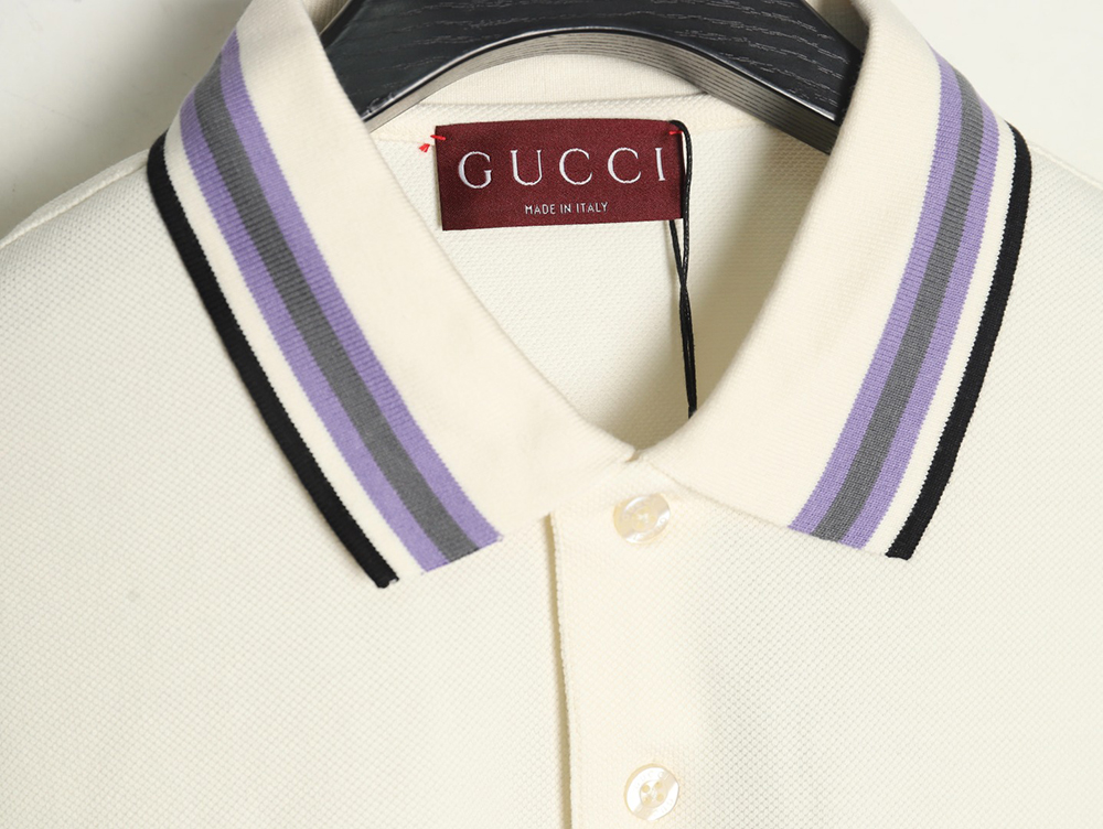 Gucci simple lettering short-sleeved POLO shirt