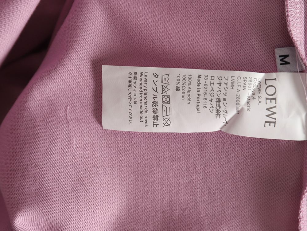 Loewe chest large embroidery short sleeve T-shirt