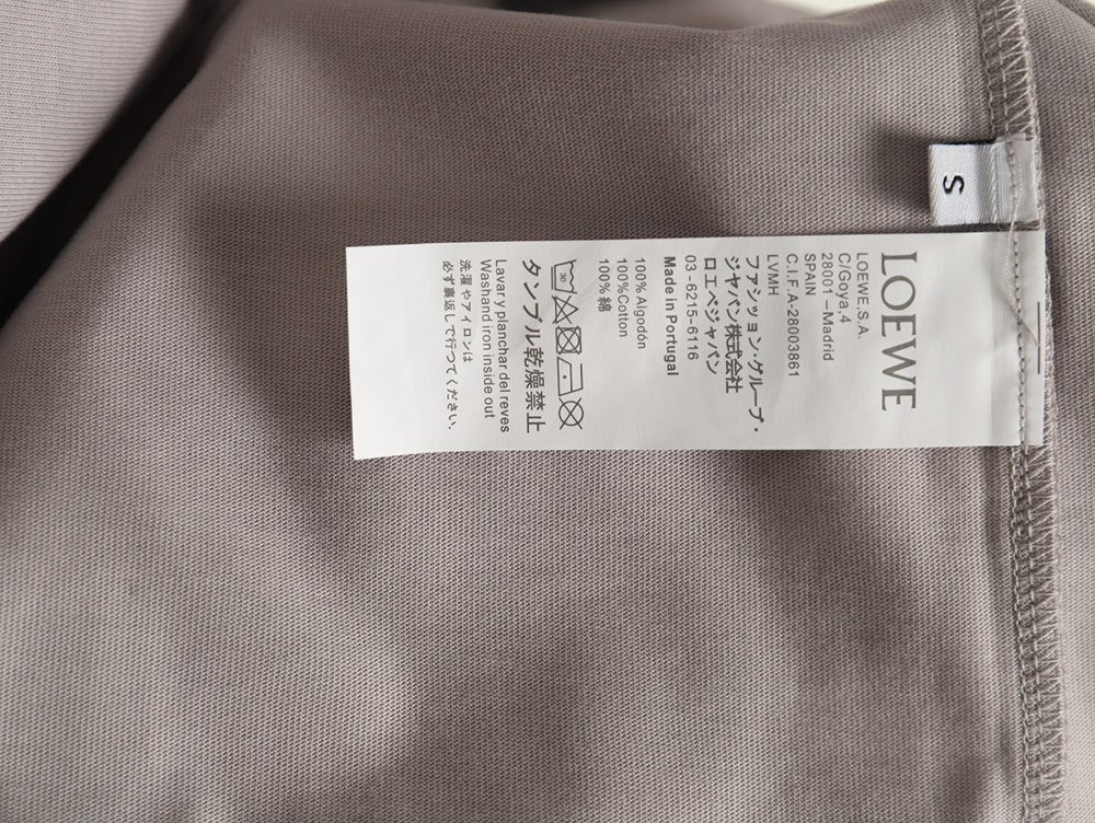 Loewe chest large embroidery short sleeve T-shirt TSK1