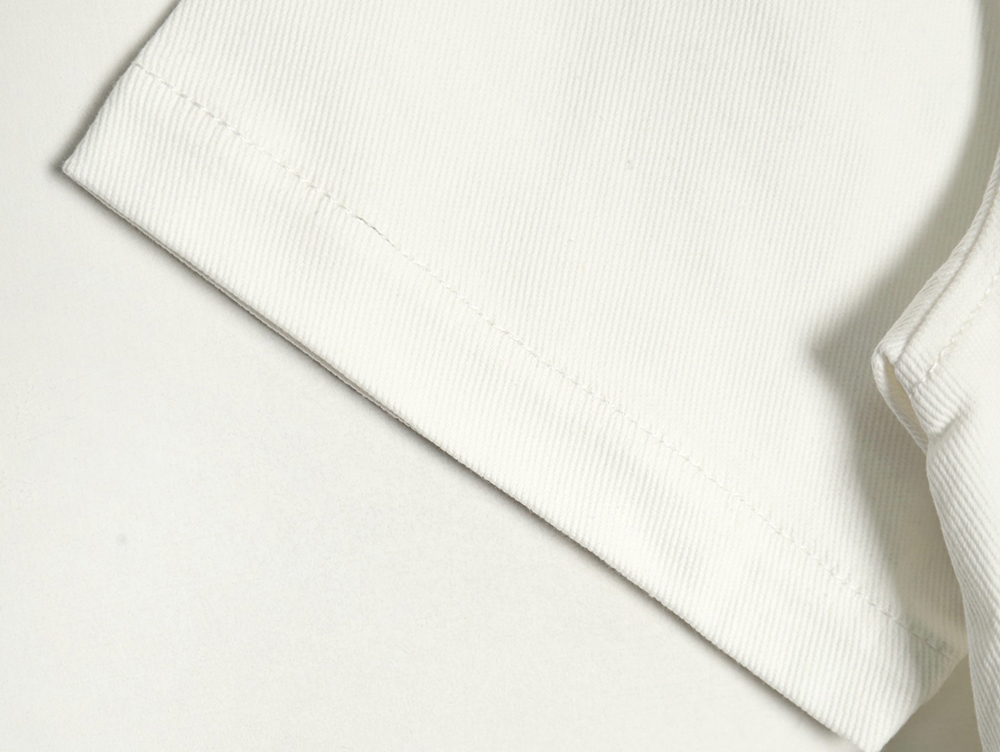 Louis Vuitton leather label pocket short sleeve denim shirt