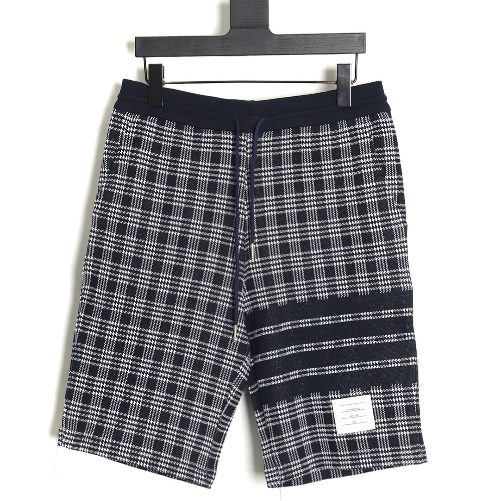 Thom Browne houndstooth jacquard striped shorts TSK1