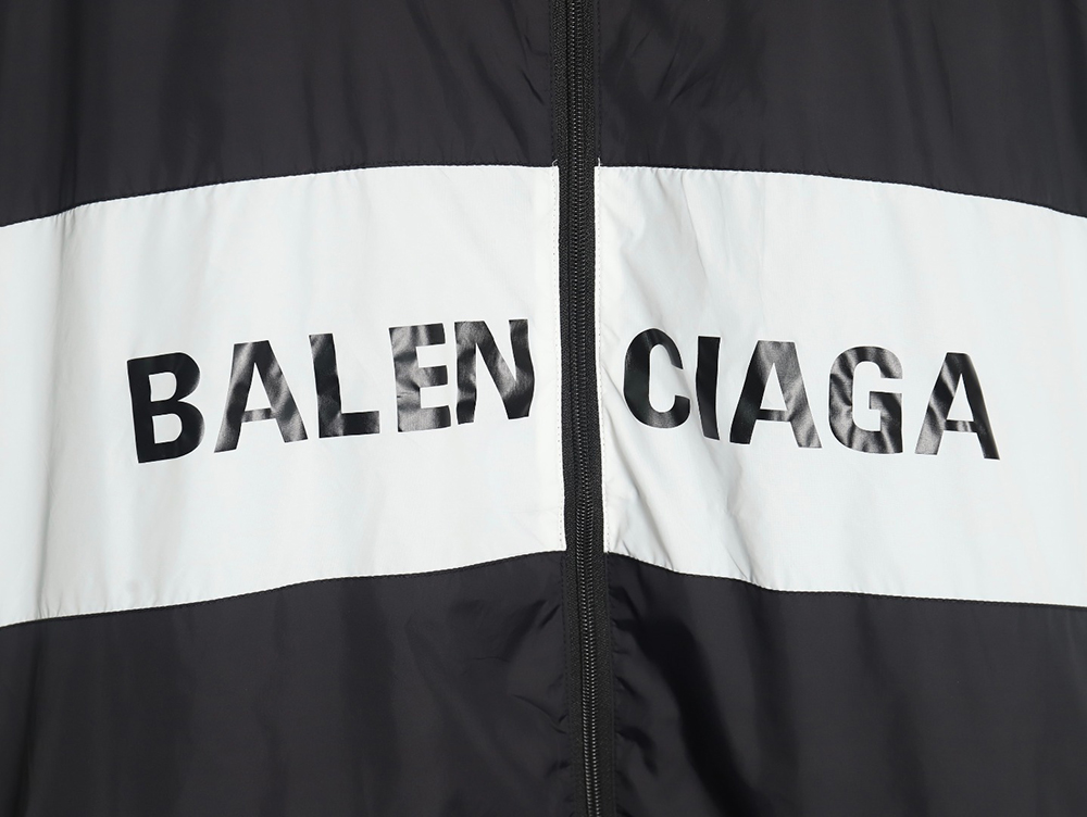 Balenciaga patchwork slogan windbreaker jacket