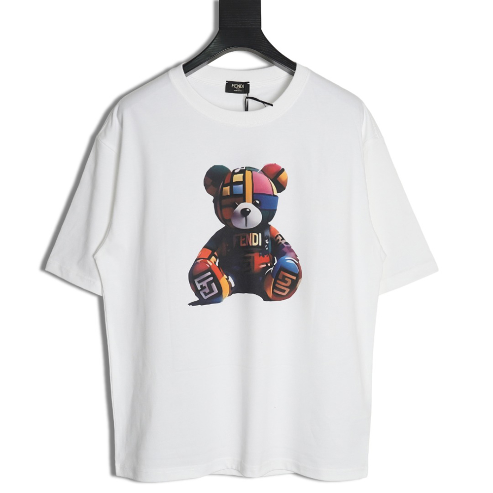 Fendi Colorful Bear Short Sleeve T-Shirt