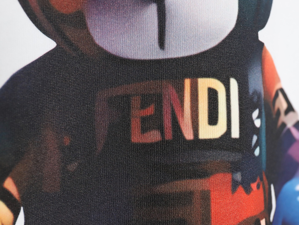 Fendi Colorful Bear Short Sleeve T-Shirt