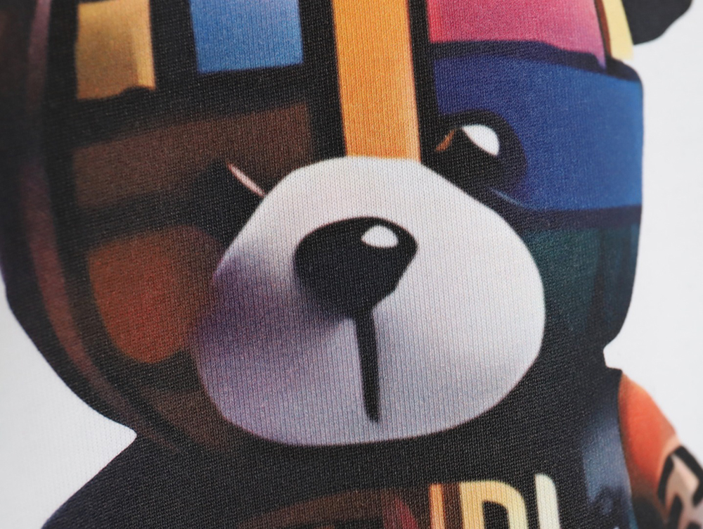 Fendi Colorful Bear Short Sleeve T-Shirt