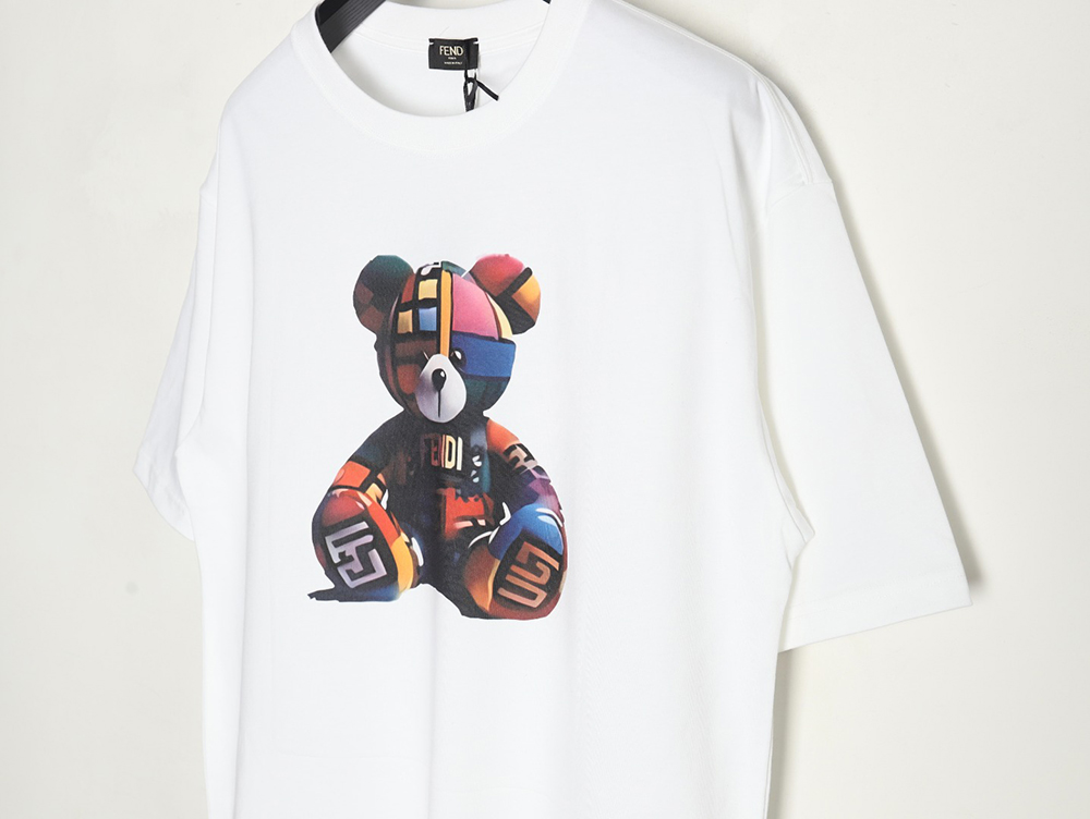 Fendi Colorful Bear Short Sleeve T-Shirt