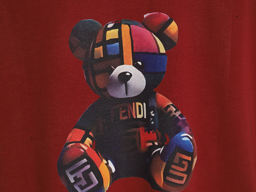Fendi Colorful Bear Short Sleeve T-Shirt TSK1