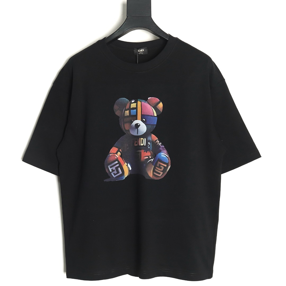 Fendi Colorful Bear Short Sleeve T-Shirt TSK2